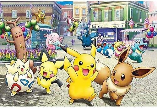 Jqchw Anime Pokemon Wooden Puzzle 1000 Pieces Ersion Paper Jigsaw Puzzle Adult Decompression Intelligence Toys Children's Educational Toys Puzzle Anime Pikachu Jigsaw Puzzle Collection Puzzle Gift