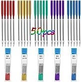 Amytalk 50PCS Sewing Machine Needles Universal Regular Point Machine Needles Compatible for Singer, Brother, Janome, Varmax with Size in 65/9, 75/11, 90/14, 100/16, 110/18 (5 Colors)