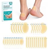 Hydrocolloid Gel Blister Bandages Pads - (Variety Pack) Promifun 32ct Waterproof Adhesive Blisters Bandages - Blister Pads for Heel, Foot, Toe, Feet - Gel Blister Chshions for Prevention & Recovery