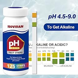 pH Test Strips for Saliva & Urine, 125 Urine Test