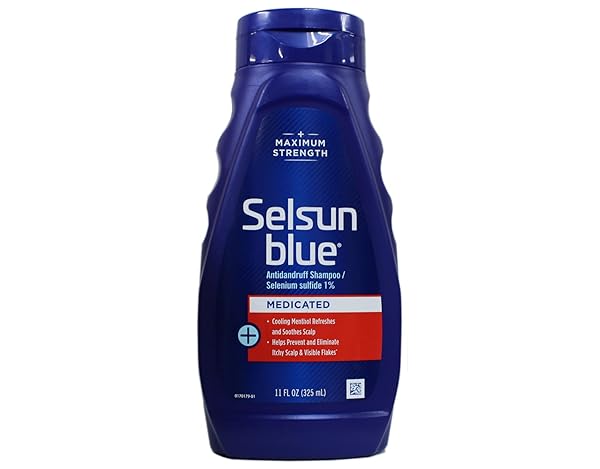 SELSUN BLUE DANDRUFF SHAMPOO MEDICATED WITH MENTHOL MAXIMUM STRENGTH