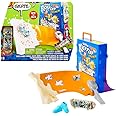 Hot Wheels Skate Tony Hawk Cereal Bowl Fingerboard Set, 1 Exclusive Board & Pair of Removable Skate Shoes, Storage for up to 4 Boards & 4 Pairs of Shoes