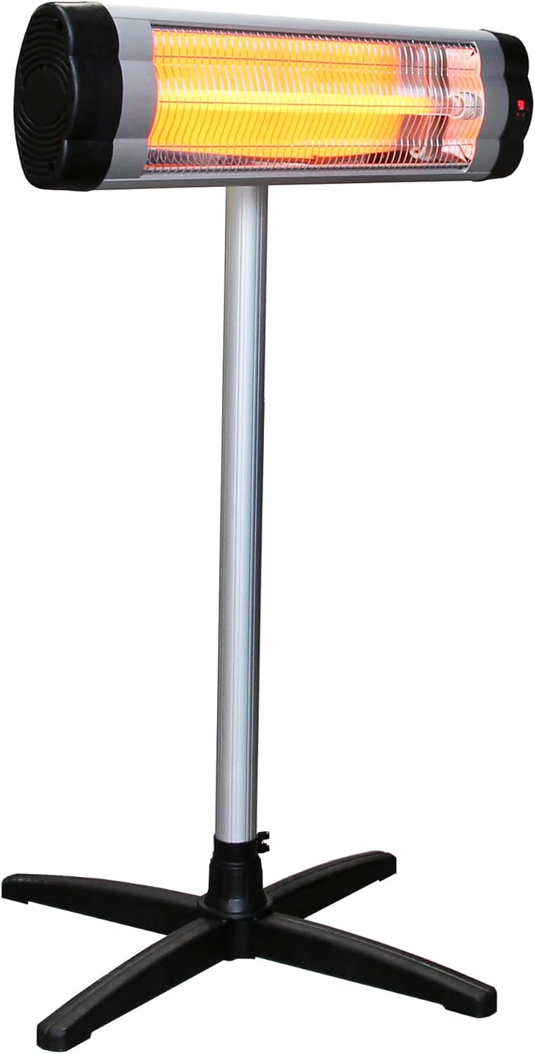 Kiam 3KW Electric Infrared Outdoor Garden Patio Heater Free Standing with Remote Control and