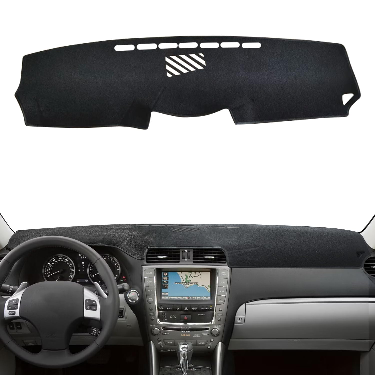 Photo 1 of HEDAQI Car for Lexus IS250 IS350 Dash Cover 2013 2012 2011 2010 2009 2008 2007 2006 Dashboard Cover Mat Custom Fit Lexus IS250 IS350 2006-2013 Protector Mat, Black