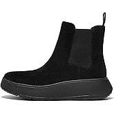 FitFlop Women's F-Mode Suede Flatform Chelsea Boots 2-Tone Elastic