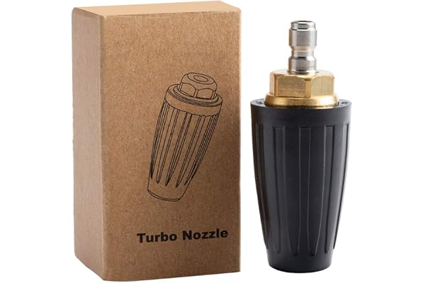 AURORA CAR Pressure Washer Tips Turbo Nozzle Pressure Washer 4000 PSI Max Rotating Pressure Washer Nozzle with 1/4'' Quick Co