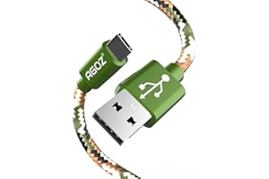 AGOZ Braided Camouflage Tactical Micro USB Fast Charging Charger Data Cable for Sony Playstation 4 Slim PS4 Dualshock 4 Controller and Xbox One Controller (10ft)