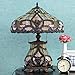 Cloud Mountain Tiffany Style Table Lamp Victorian Jeweled Desk Lamp Floral Stained Glass Home Decor Lighting