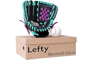 KING MILLS Left Handed Baseball Glove for Kids, Entry-Level Left Handed Baseball Glove, Durable Lefty Tball Gloves for Kids Youth Training. 10.5in, Age 4-7