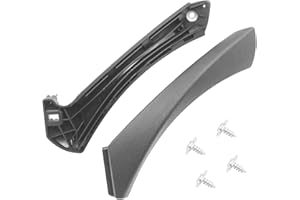 Black Front/Rear Right Interior Door Panel Handle and Door Pull Outer Trim Cover for 2004-2011 B-MW 3 Series 318 320 325 330 