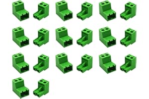 10Set Pluggable PCB Mount Screw Terminals Block 5.08mm Pitches 2/4/6/8P Screw Plugs in PCB Terminals Block Easy to Use
