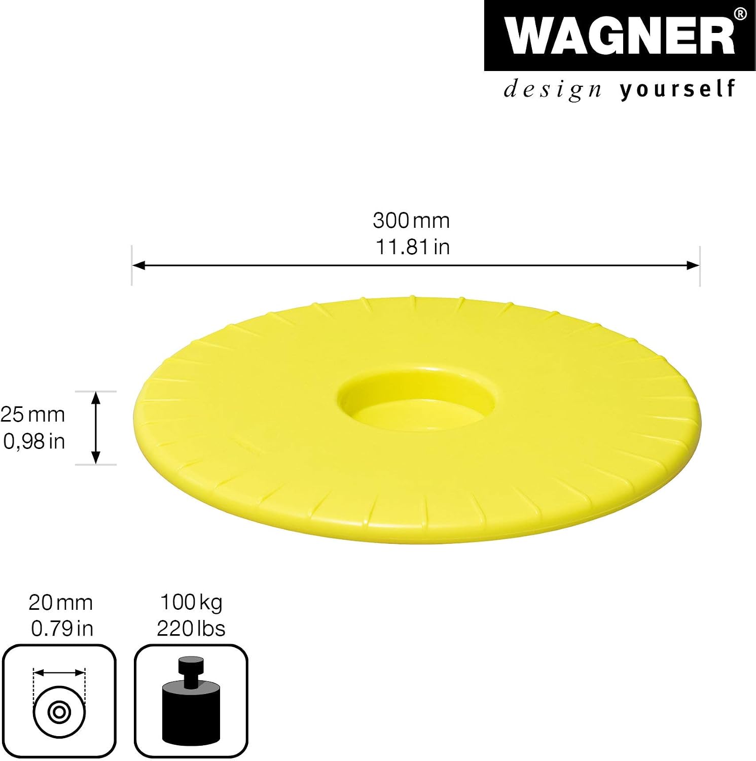 WAGNER Plant trolley ULTRAFLAT diameter 30 x 2,5 cm I Plant trolley for indoor use I Extra flat container trolley made of ABS synthetics - Image 4
