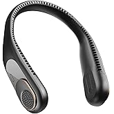 SWEETFULL Portable Neck Fan 360° Cooling Bladeless Personal Fan | No Hair Twisting - 4000mAh USB Rechargeable Wearable Fan for Travel, Birthday Gifts for Men, Women, Mom, and Dad