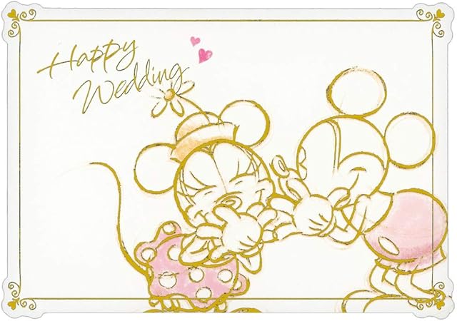 Amazon 多目的カード ウエディングカード ディズニー スケッチミッキー ミニー Ear 690 0 二つ折り ホールマーク Disney 多用途 ウェディング Wedding グリーティングカード ポップアップカード 立体カード グリーティングカード 文房具 オフィス用品