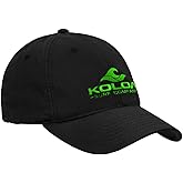Koloa Embroidered Wave Logo Unstructured Soft Hats. Low Profile Adjustable Caps