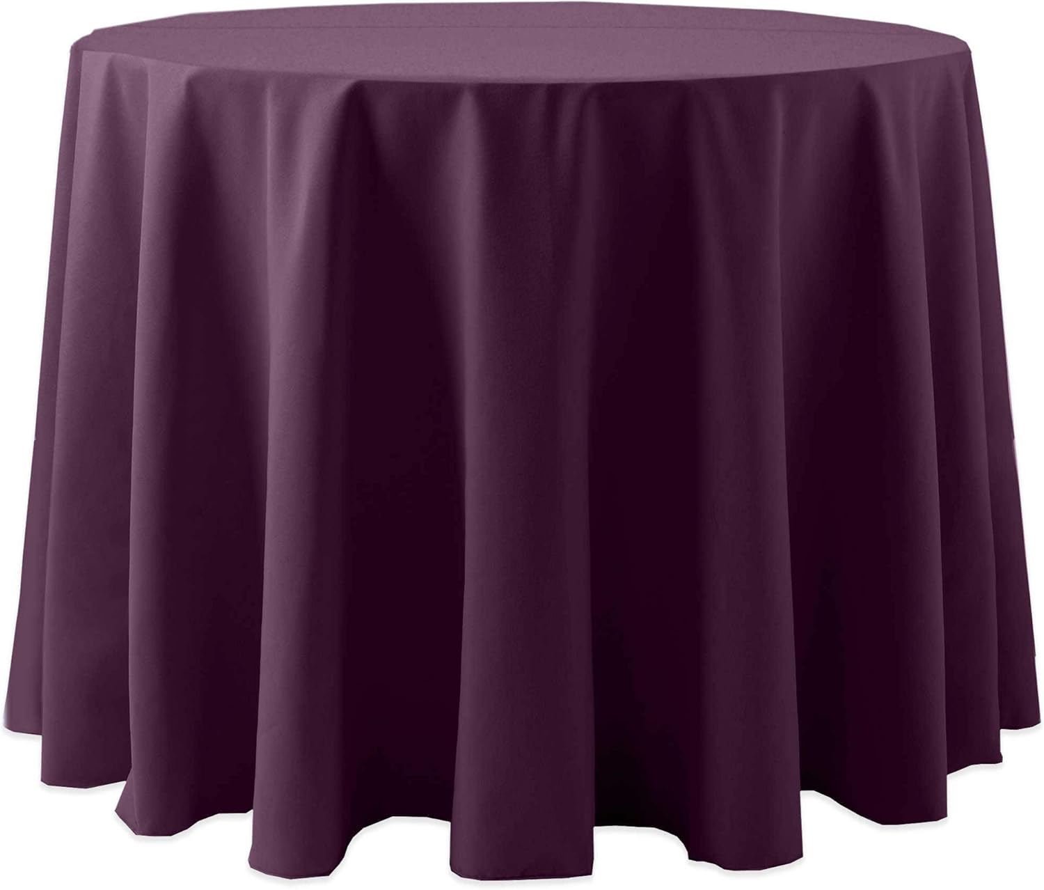 Best 108 inches round table cloth eggplant