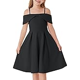 GRACE KARIN Girls Elegant Dress Off Shoulder A-Line Casual Party Dresses for 6-14 Years