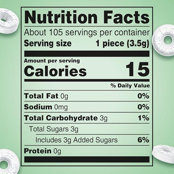 LIFE SAVERS WINT-O-GREEN FLAVOR BREATH MINTS HARD CANDY, SHARING SIZE, LIFE SAVERS HARD CANDY, 13 OZ BAG
