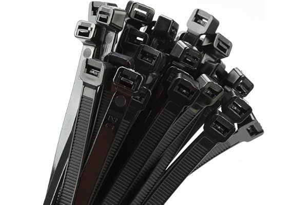 Armpow 18 inch Black Zip Ties Heavy Duty 100 Pack, 200 LBS Ultra Exclusive Strong Plastic Wire Ties, Large Cable Ties Extra L