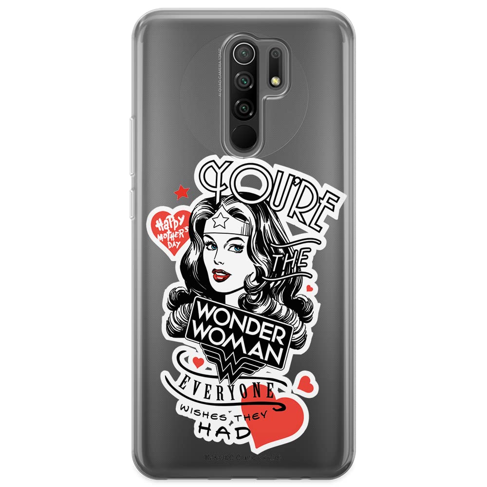 ERT GROUP mobile phone case for Xiaomi REDMI 9 original and officially Licensed DC pattern Wonder Woman 014 optimally adapted to the shape of the mobile phone, partially transparent