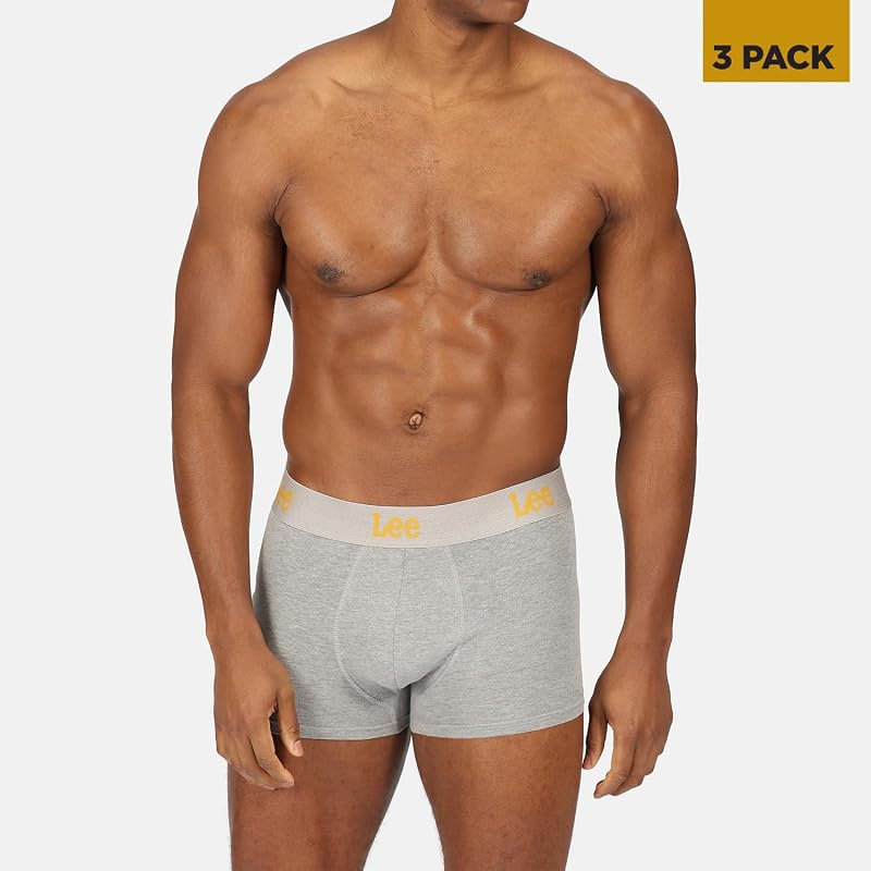 Mens Harkins Boxer Shorts, 3pk Black/White/Grey Marl, XL UK