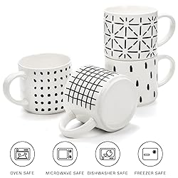 TOPZEA Set of 4 Stackable Coffee Mugs with