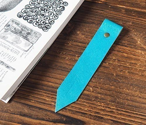 Leather Bookmark - Handmade Hand stitched Book Mark, Minimalist, Minimal, Book lovers gift, Personalized, Custom, Readers gift #Blue