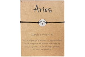 XUN Zhe Silver Zodiac Bracelet Constellation Sign Bracelet for Women.12 Astrology Horoscope Bracelet/Anklet Friendship Couple Jewelry with Card