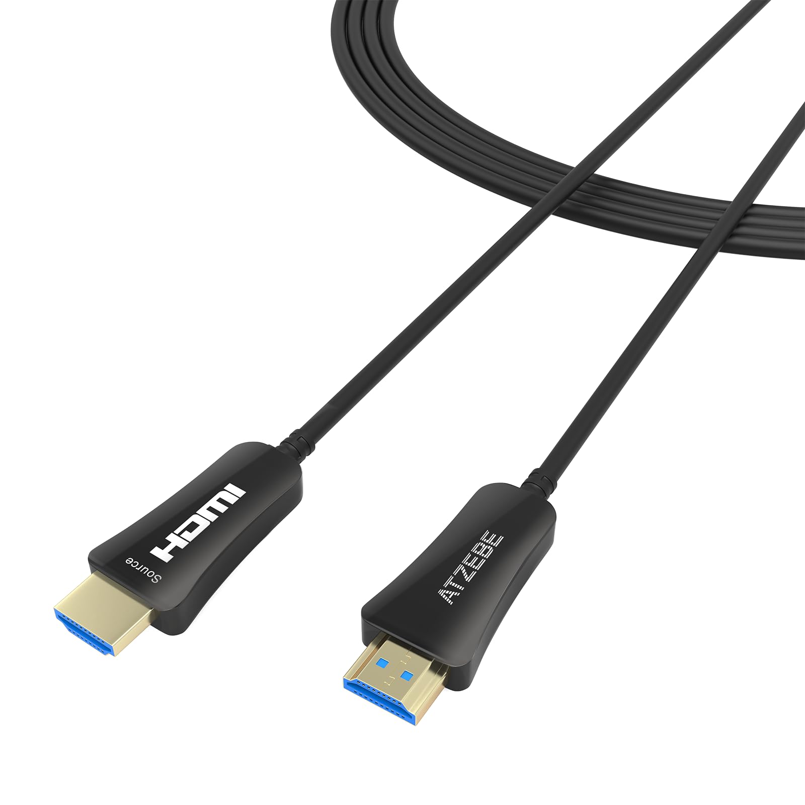 ATZEBE HDMI Cable 4K - 2m, HDMI Fiber Optic Cable Supports Ultra HD 4K@60Hz HDR 4: 4: 4 8bit, 18Gbps, 3D, ARC, HEC, CEC, HDCP 2.2