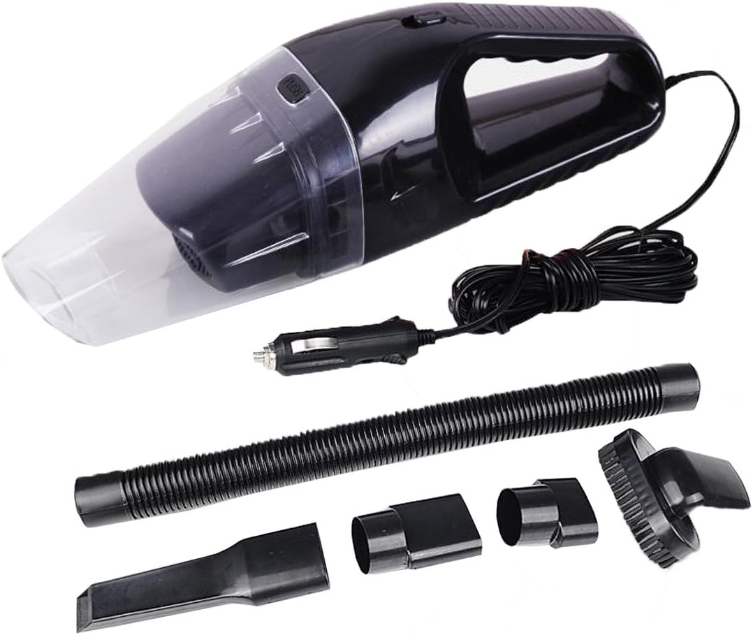 Grikey High Power 100W Wet Dry Car Use Vacuum Cleaner Portable Dust Hand Vacuum Cleaner 12 Volt Black