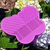 # 1 Best Silicone Makeup Brush Cleaning Mat -Butterfly shape - extend the use of your make up and art brushes! (Pink)