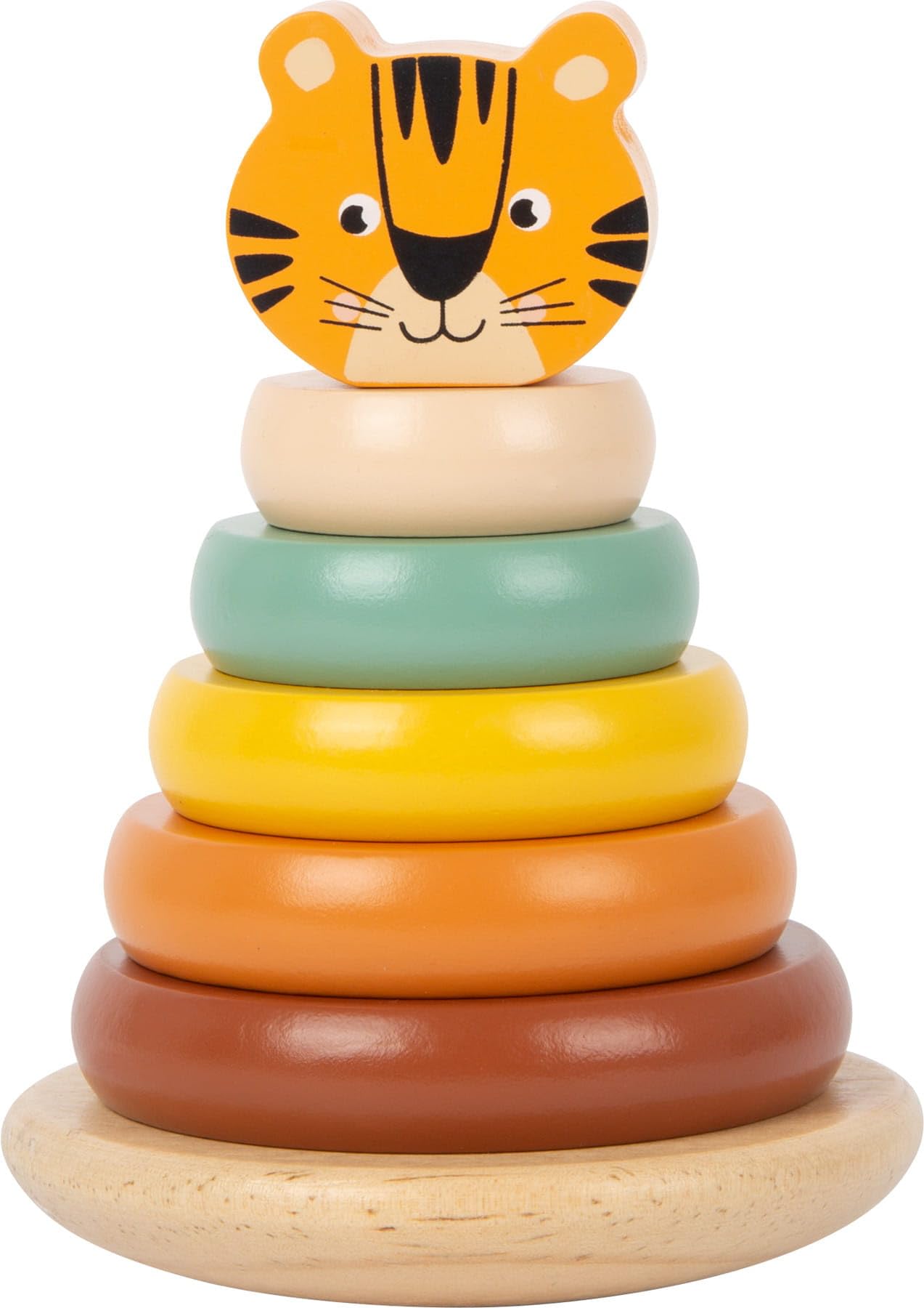 Small Foot 11706 Tiger Stacking Tower Safari made of wood, inserting game for ages 12+ months — image 1