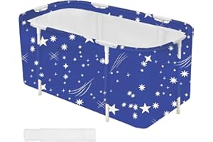 STARBRILLIANT Portable Foldable Bathtub,Soaking Standing Bath Tub for Shower Stall, Easy to Assemble Collapsible Bathtub, Suitable for Travel, Camping and Outdoor Activities