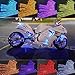 Muening 12Pcs Motorcycle RGB Led Light Kit Strips Multi-Color Accent Glow Neon Lights Lamp