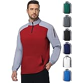 KGGEOO Wind and Water Resistant Cage Jacket Long Sleeve Golf Jacket Quarter Zip Pullover with Sleeve Pocket for Workout