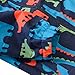 KISBINI Boy's Cartoon Dinosaur Print Zip Jacket Hooded Hoodies with Pockets 3T