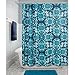 iDesign InterDesign Scroll Medallion Fabric Shower Curtain-72 x 72