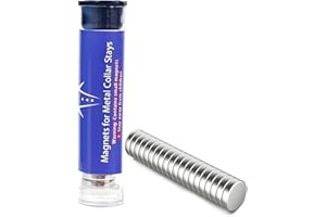 LAGIPA Magnets for Metal Collar Stay, N42 Strong Magnetic Collar Holders Replacement, Packed in Mini Round Tube, 20Pcs (0.4 * 0.08”/10 * 2mm)