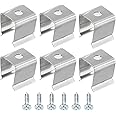 MECCANIXITY Rope Light Mounting Clips, 50 Pack Wall Channel Mounting Holder Accessories for 8mm to 11mm Waterproof LED Strip, Stainless Steel