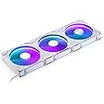 Phanteks D30-140 DRGB PWM Fan 3Pack, Reverse Airflow Model, Premium D-RGB Performance Fans, Halos Lighting Effect, ARGB/DRGB Lighting, Daisy-Chain Fan Linking System, 3Pack (White)