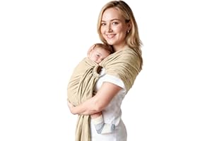 MISSWISDOM Baby Ring Sling Baby Carrier Newborn to Toddler Carrier (7-35 lbs), Baby Sling Carrier, Toddler Sling Carriers, Infant Wraps Carriers, Cream
