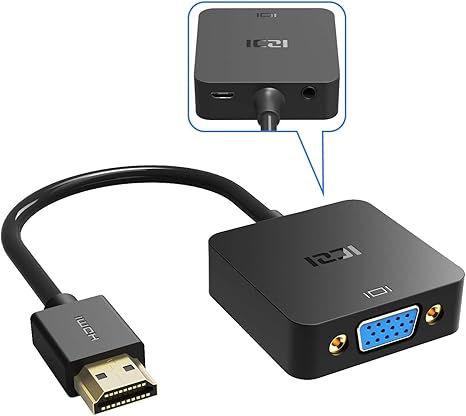 iczi HDMI a VGA, HDMI macho a VGA hembra Video Convertidor ...