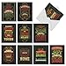 10 Assorted 'Chalk Up Another Holiday' Christmas Cards with Envelopes 4 x 5.12 inch, Season's Greetings Cards with Colorful Chalkboard Quotes, Stationery for Holidays, New Year, Parties M2297