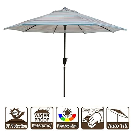 Amazon Com Bayside21 9 Feet Outdoor Market Patio Umbrella With