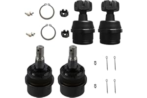 KFVF 4 Pack Ball Joints Front Upper and Lower Kit K3134 K3185 for Jeep Wrangler 2007-2017, for Jeep Grand Cherokee 1999-2004, for Jeep Wrangler JK 2018, Suspension Ball Joint Kit