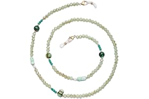 GINTEI Glasses Chain for Women Crystal Beaded Eyeglasses Holders Around Neck for Sunglasses Glasses Eyeglass Chain