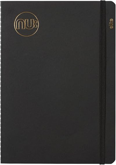nu: Kraft Black Stitched Spine A5 Notebook 80 Pages FSC 100% Paper