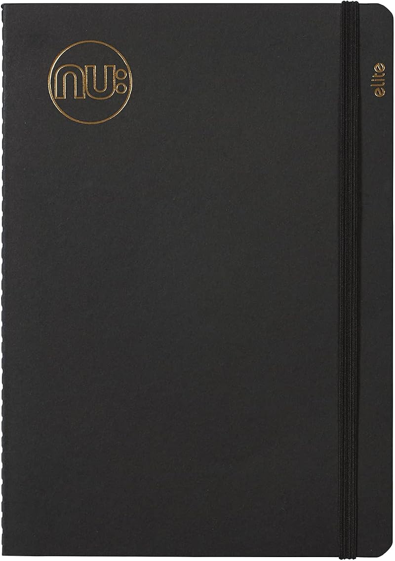 nu: Kraft Black Stitched Spine A5 Notebook 80 Pages FSC 100% Paper