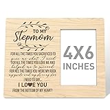 RJYMK Stepmom Gift Wood Photo Frame, You Were My