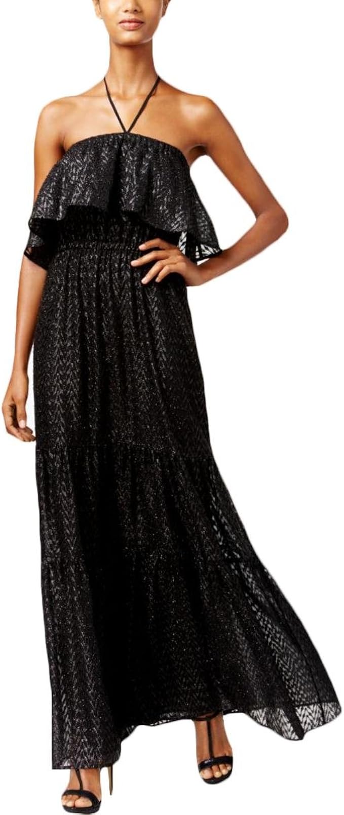 michael kors maxi dress with sleeves